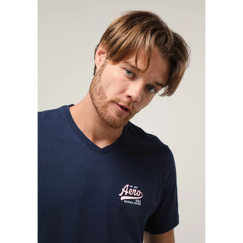 CAMISETA MC MASCULINA AEROPOSTALE AZUL M MARINHO