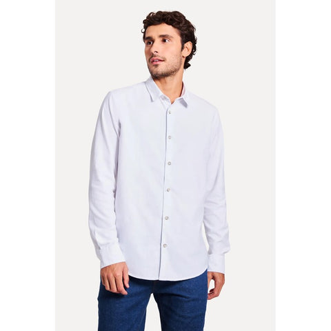 CAMISA MASC ML OXFORD SIMPLES BRANCO