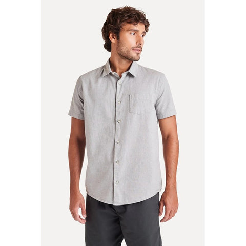 CAMISA MASC MC OXFORD SIMPLES VERDE FLORESTA