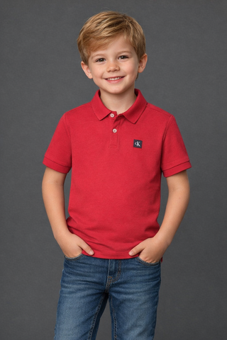 POLO CKJ KIDS MAS MC PREMIUM VERMELHO