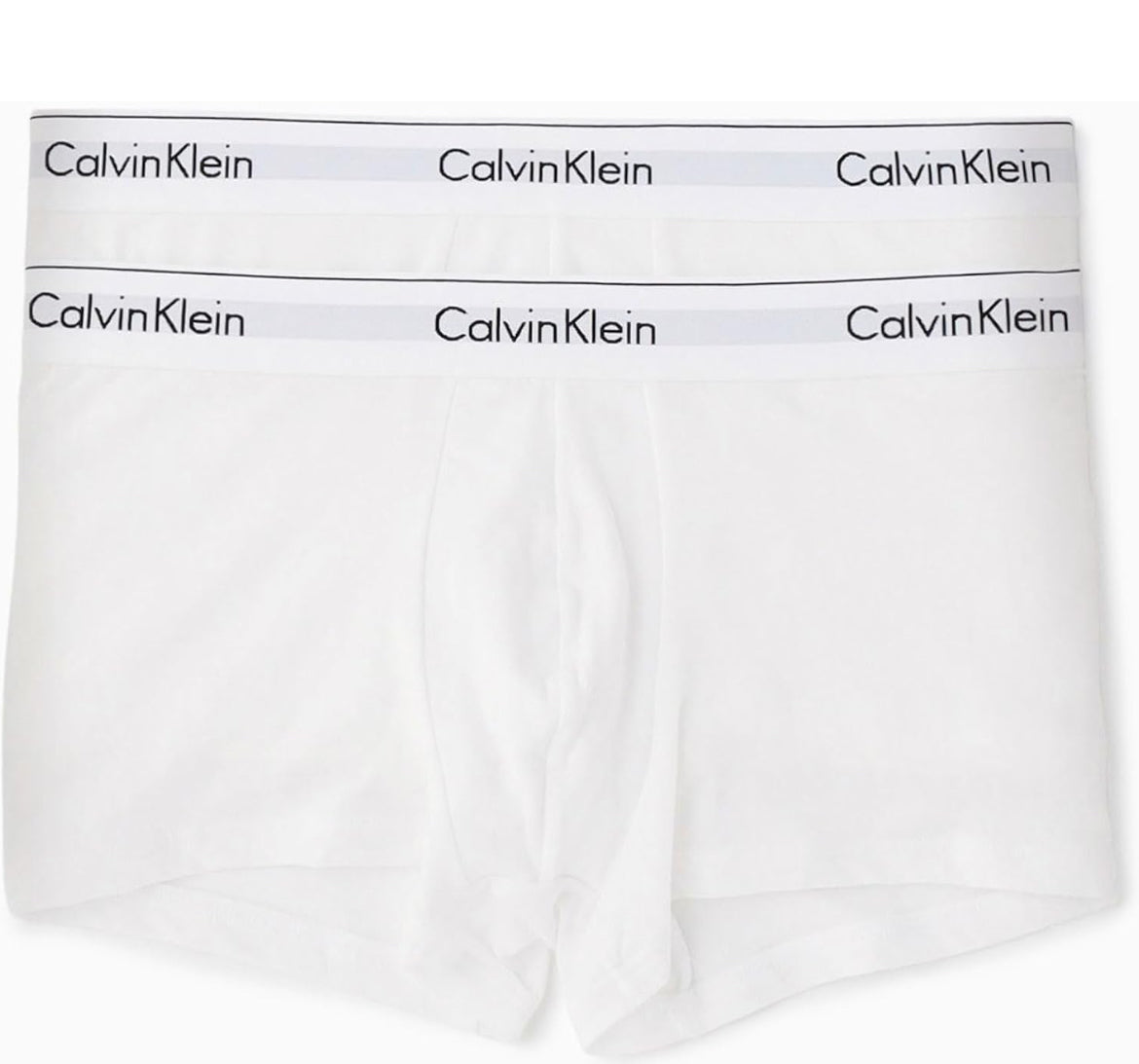 CUECA CKJ MAS TRUNK MODAL MODERN LOGO CK BRANCO