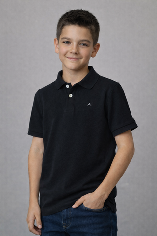 POLO MAS MC ARAMIS INF BASICA PRETO