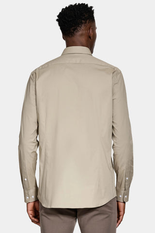 CAMISA MAS ML SLIM TRICOLINE STRETCH CAQUI