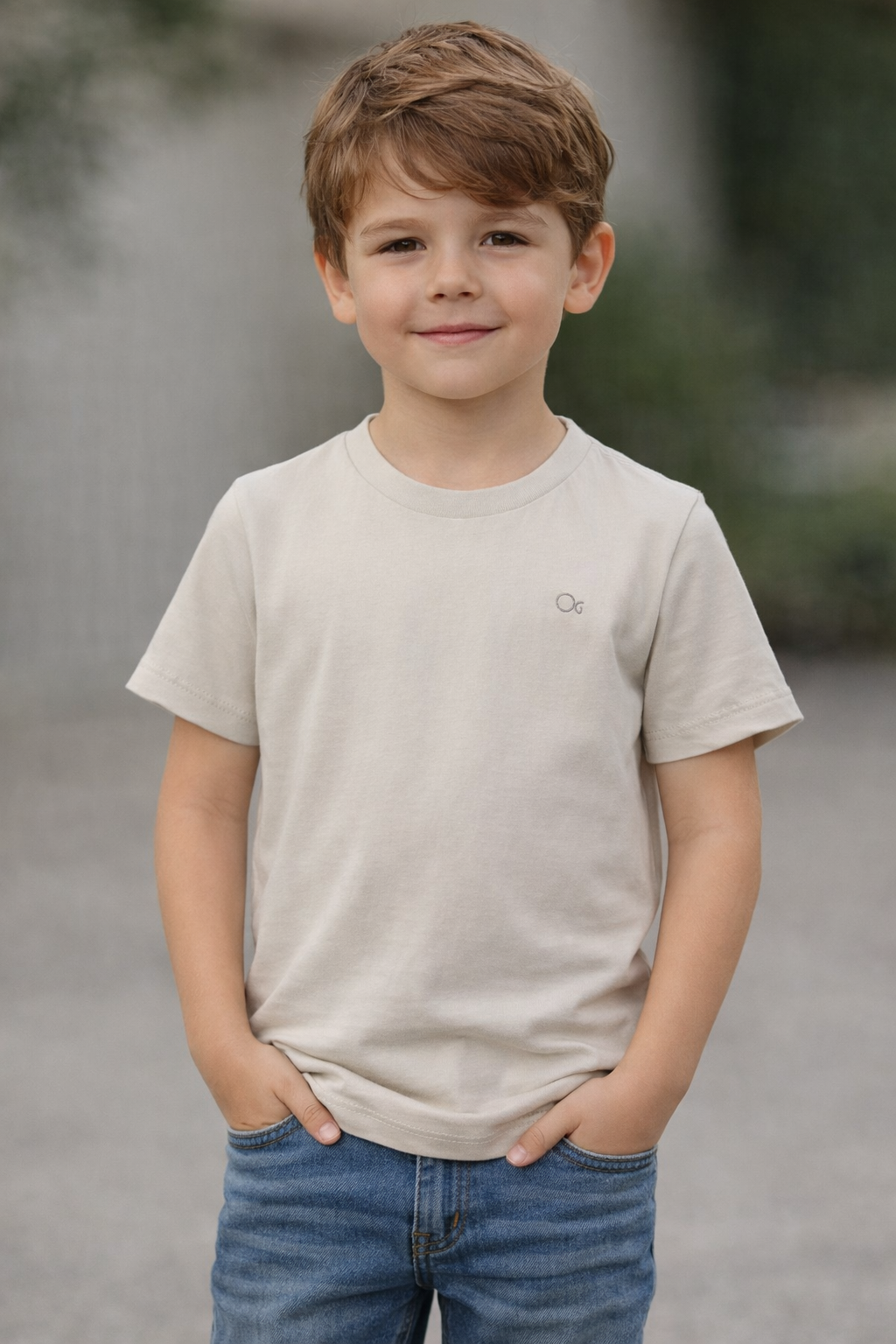 CAMISETA OGOCHI INF MC ESSENCIAL KHAKI 0006