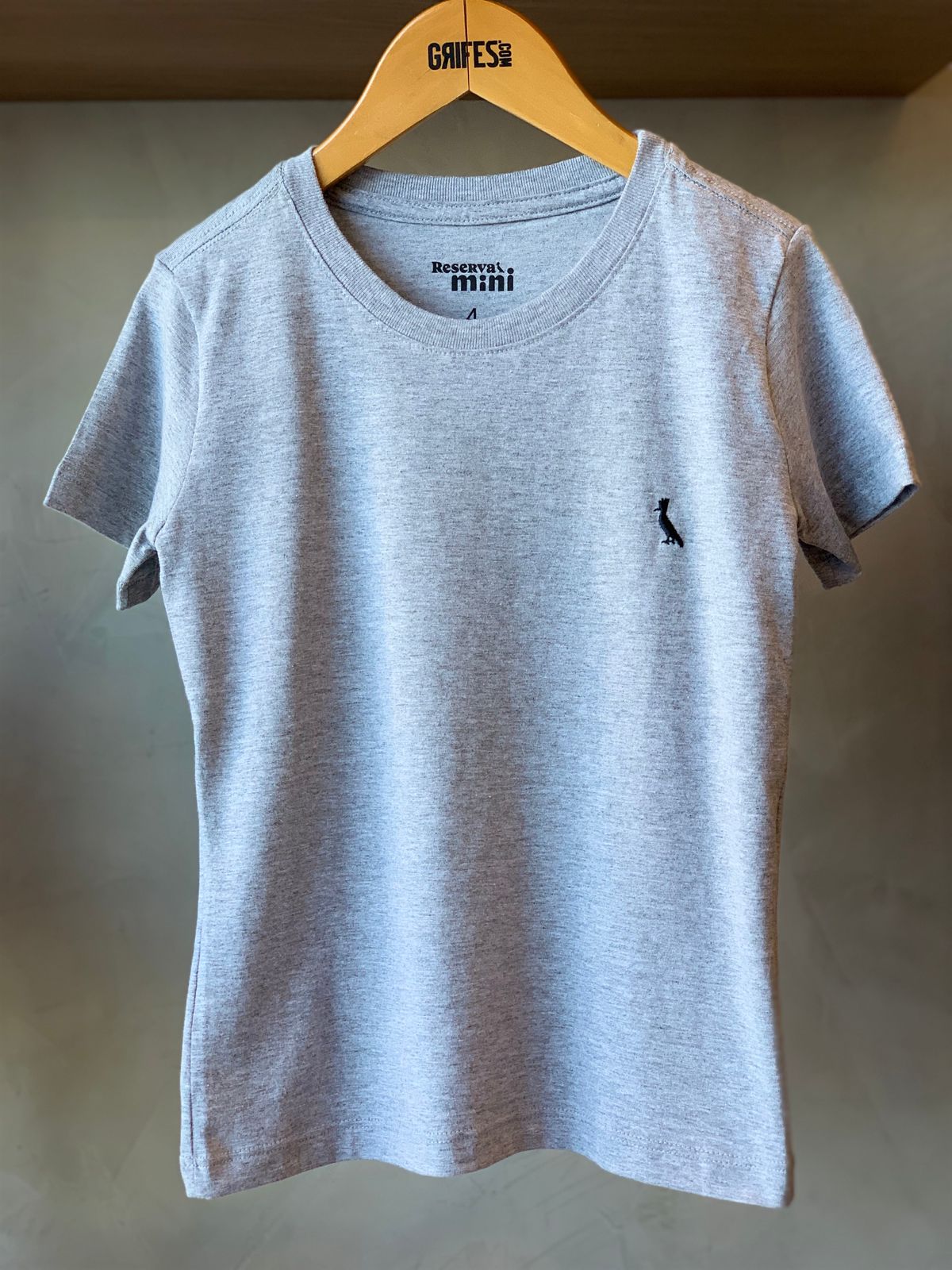 CAMISETA RESERVA MINI MAS SM PARIS CINZA MESCLA