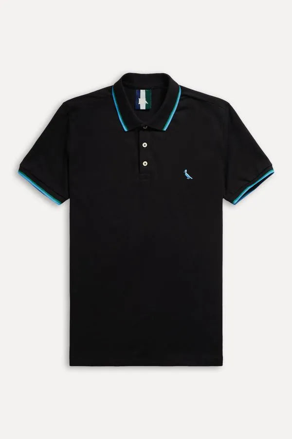 POLO RESERVA MAS MC FRISO DUPLO PRETO