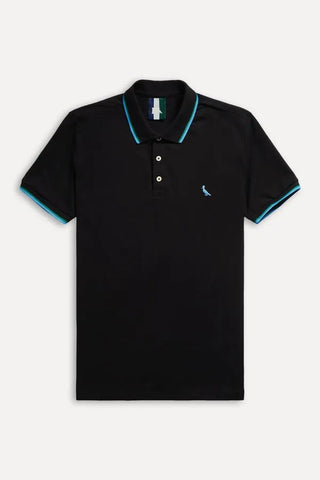POLO RESERVA MAS MC FRISO DUPLO PRETO