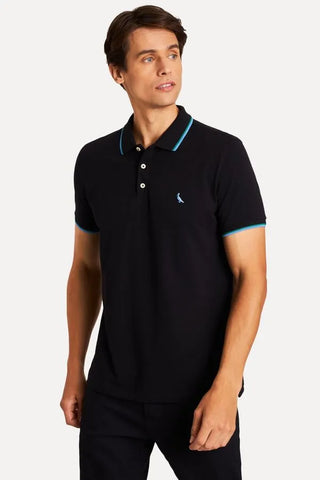 POLO RESERVA MAS MC FRISO DUPLO PRETO