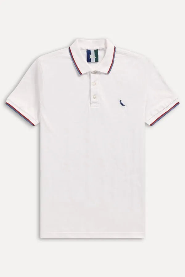 POLO RESERVA MASC MC FRISO DUPLO OFF WHITE