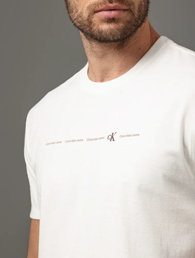 CAMISETA CKJ MAS MC LOGO CALVIN KLEIN CK OFF WHITE