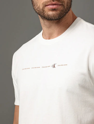 CAMISETA CKJ MAS MC LOGO CALVIN KLEIN CK OFF WHITE