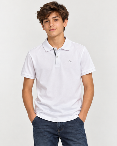 POLO OGOCHI KIDS MC ESSENCIAL LISA 0001 BRANCO