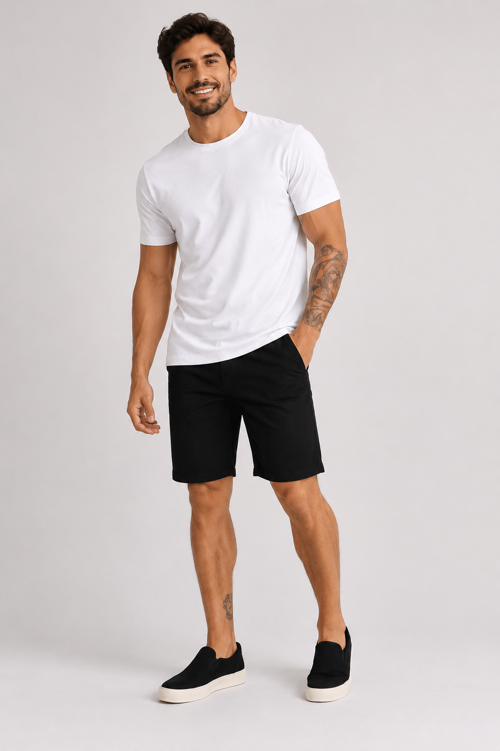 BERMUDA MAS CHINO COLOR NOVA ESSENCIAL PRETO