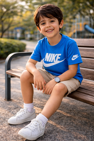 CAMISETA NIKE KIDS MAS FTR EVERGREEN AZUL CLARO B9F