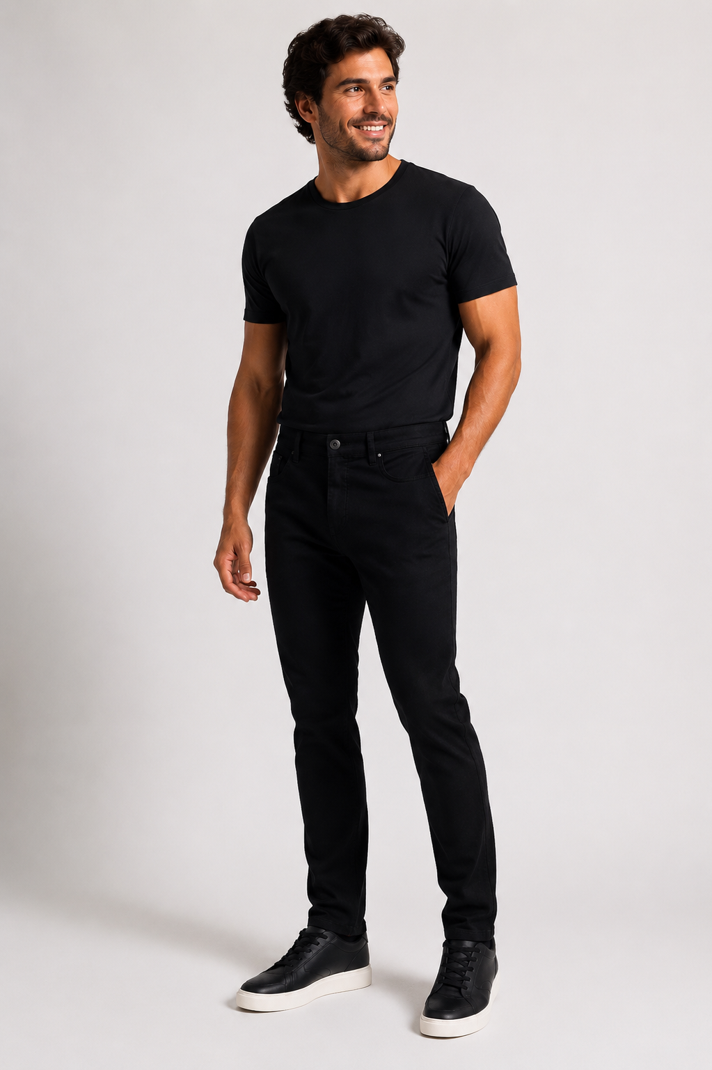 NOVO CALCA JEANS SKINNY BLACK BLACK PRETO