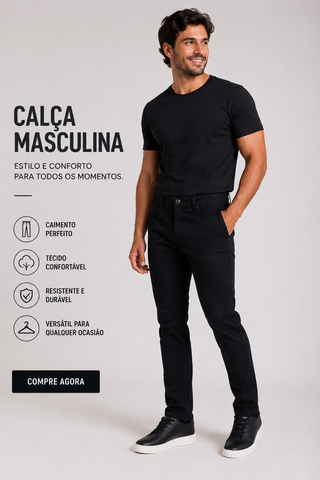 NOVO CALCA JEANS SKINNY BLACK BLACK PRETO
