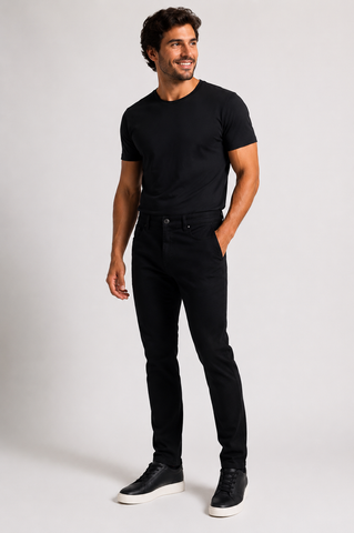 NOVO CALCA JEANS SKINNY BLACK BLACK PRETO