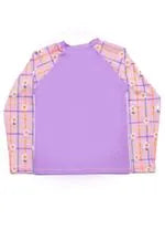 BLUSA UV FEM BRINCANDO DE XADREZ LILAS