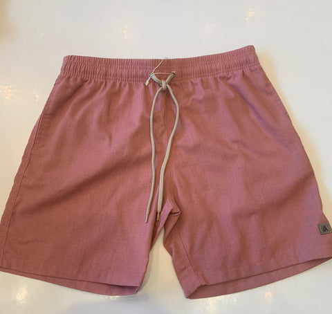 NOVO SHORT LINHO MASC LISO CORAL