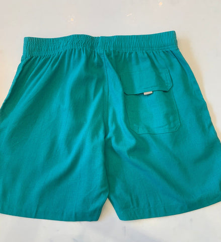 NOVO SHORT LINHO MASC LISO VERDE AGUA