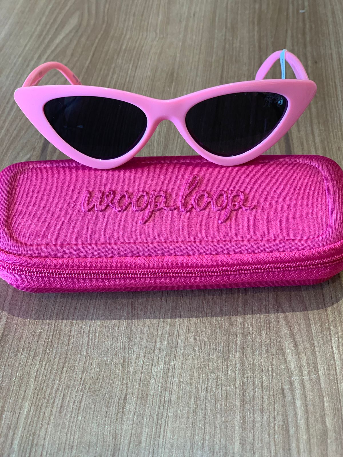 NOVO OCULOS DE SOL INFANTIL WP ACETATO ROSA CLARO