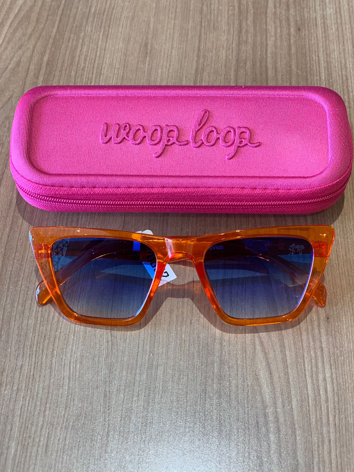 NOVO OCULOS DE SOL INFANTIL WP ACETATO LARANJA