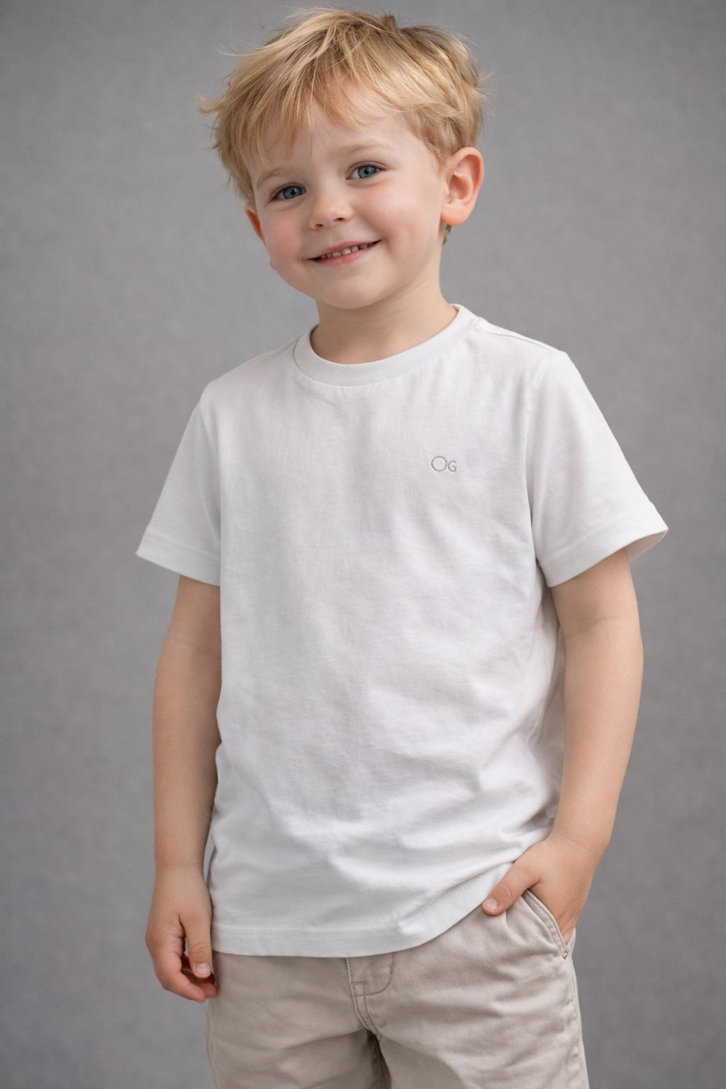 CAMISETA OGOCHI INF MC ESSENCIAL KHAKI 0006