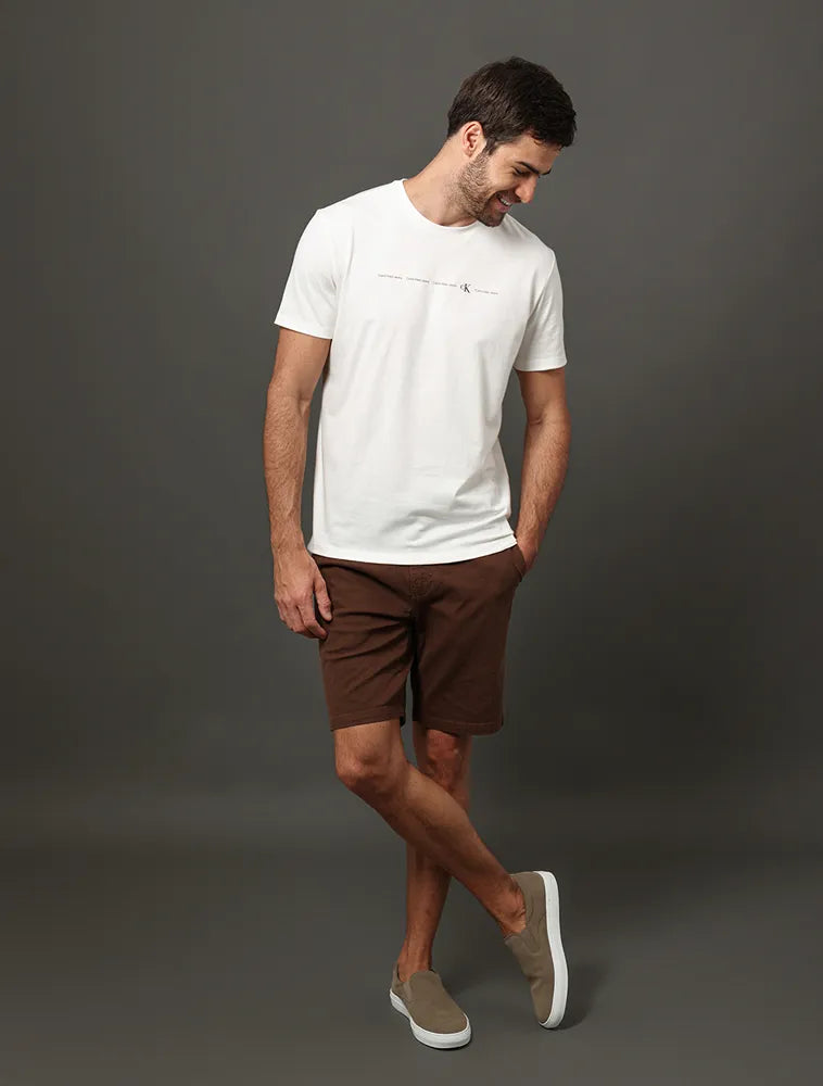 CAMISETA CKJ MAS MC LOGO CALVIN KLEIN CK OFF WHITE
