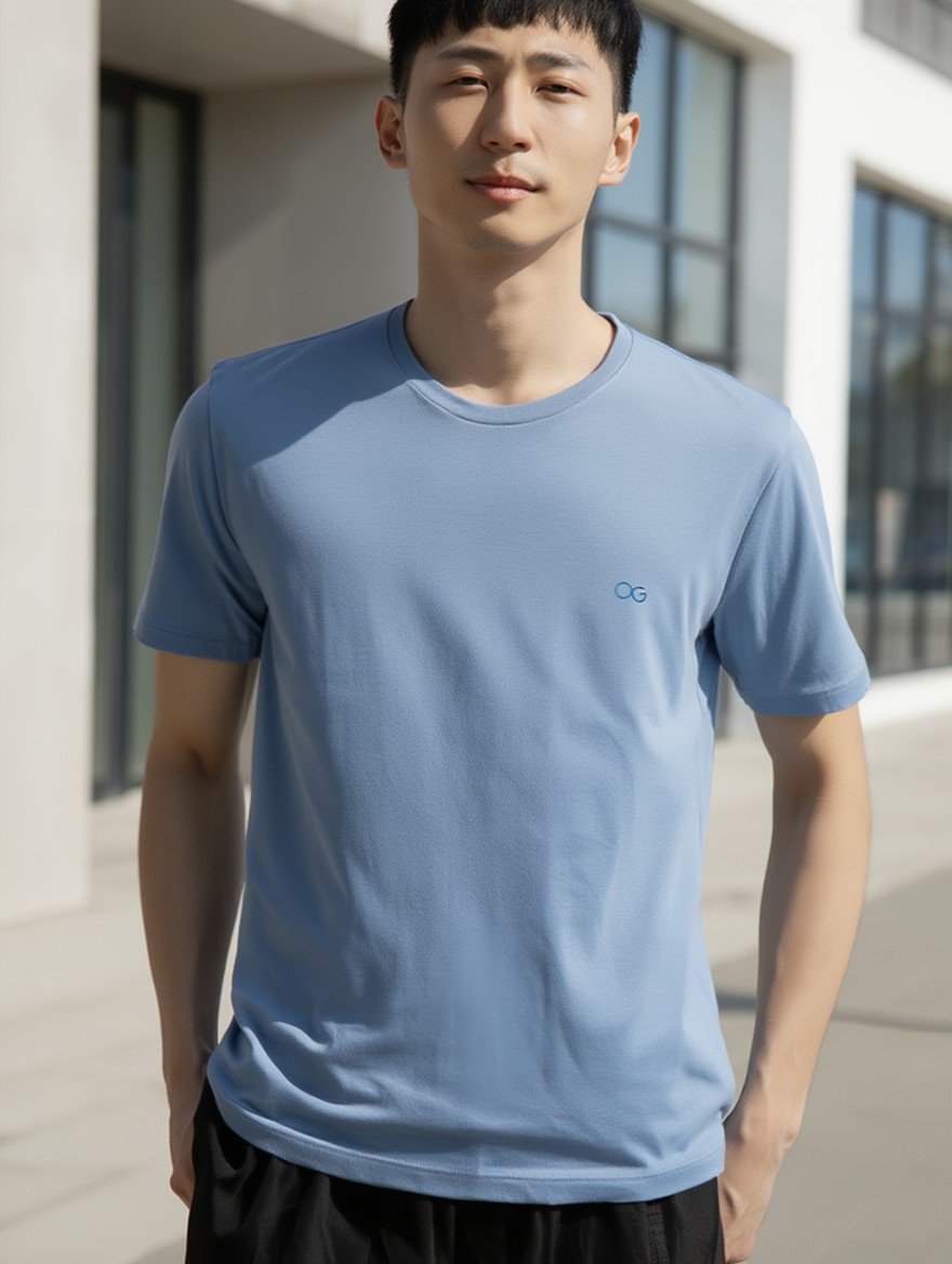 CAMISETA MAS MC ESSENCIAL OGOCHI AZUL CLARO 4110