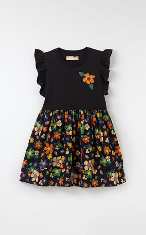 VESTIDO BORDADO SAIA FRESCOR PRETO