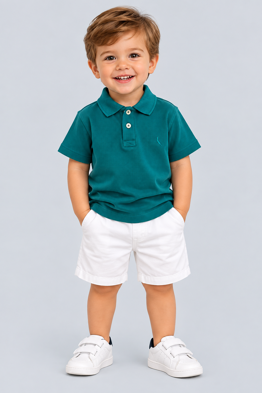 POLO RESERVA MINI PF PIQUET BASICA VERDE BANDEIRA