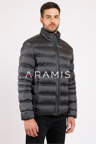 NOVO JAQUETA MAS ARAMIS DE NYLON PUFFER PRETO