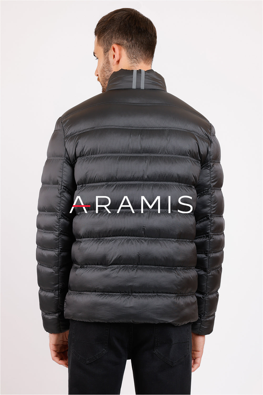 NOVO JAQUETA MAS ARAMIS DE NYLON PUFFER PRETO