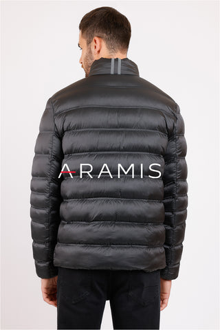 NOVO JAQUETA MAS ARAMIS DE NYLON PUFFER PRETO