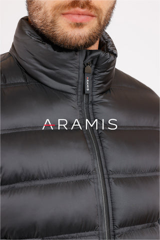 NOVO JAQUETA MAS ARAMIS DE NYLON PUFFER PRETO