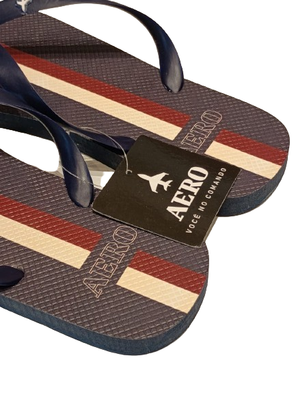 NOVO CHINELO MAS CASUAL LISTRA AERO AZUL MARINHO