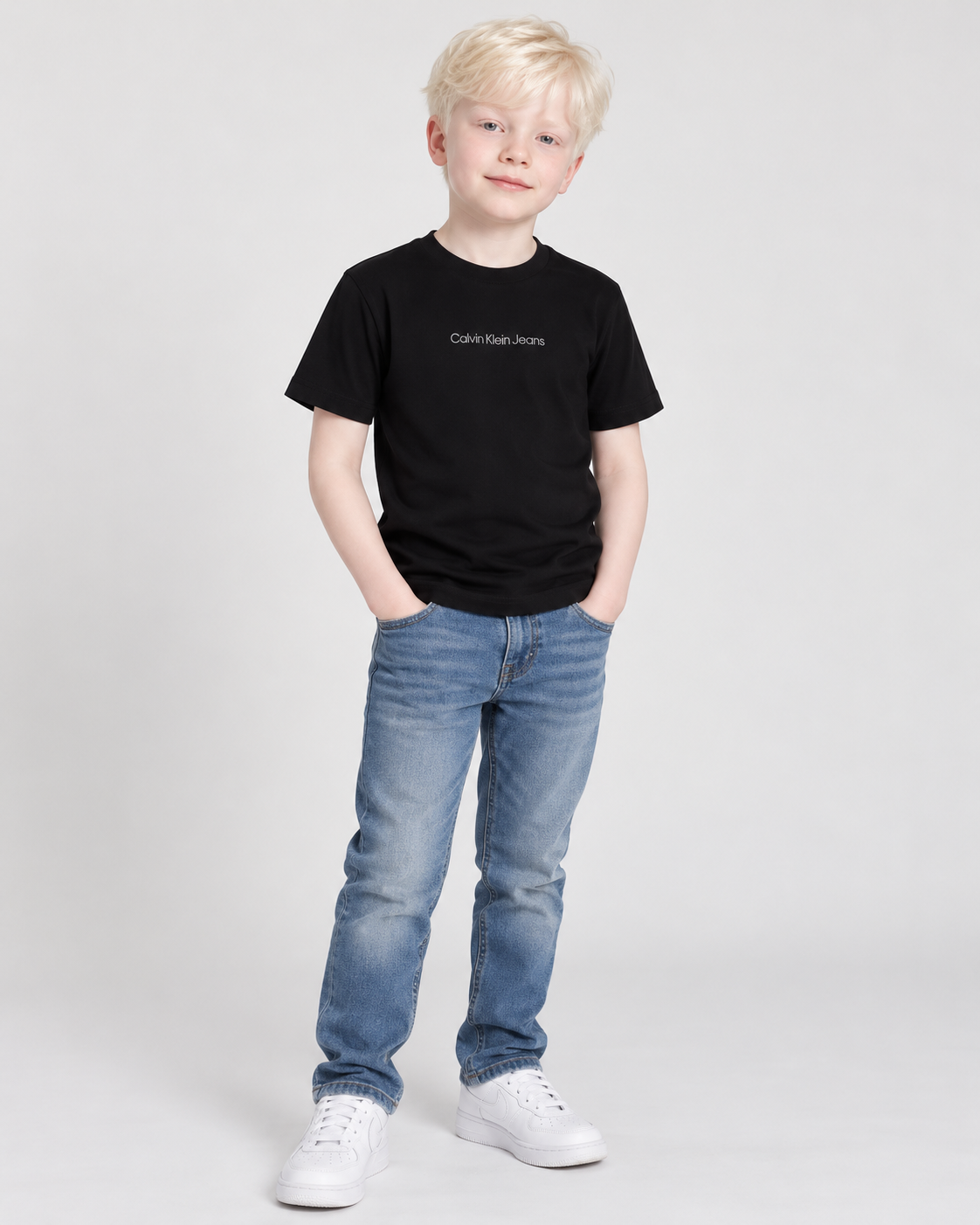 NOVO CAMISETA CKJ KIDS MC LOGO CENTRALIZADO PRETO