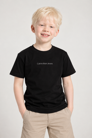 NOVO CAMISETA CKJ KIDS MC LOGO CENTRALIZADO PRETO