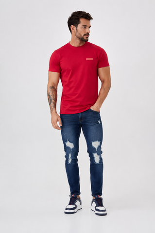 NOVO CAMISETA MASC MC SUPIMA AEROPOSTALE VERMELHO