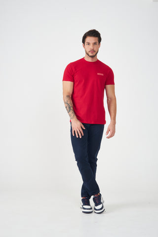 NOVO CAMISETA MASC MC SUPIMA AEROPOSTALE VERMELHO