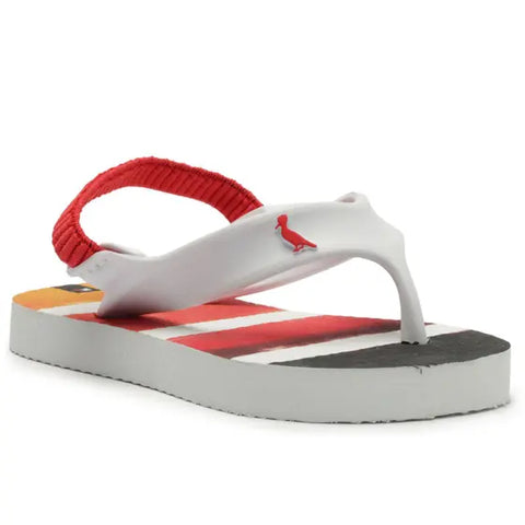 CHINELO RSV MINI BB MAS LISTRAS SUN BRANCO/VERMELHO