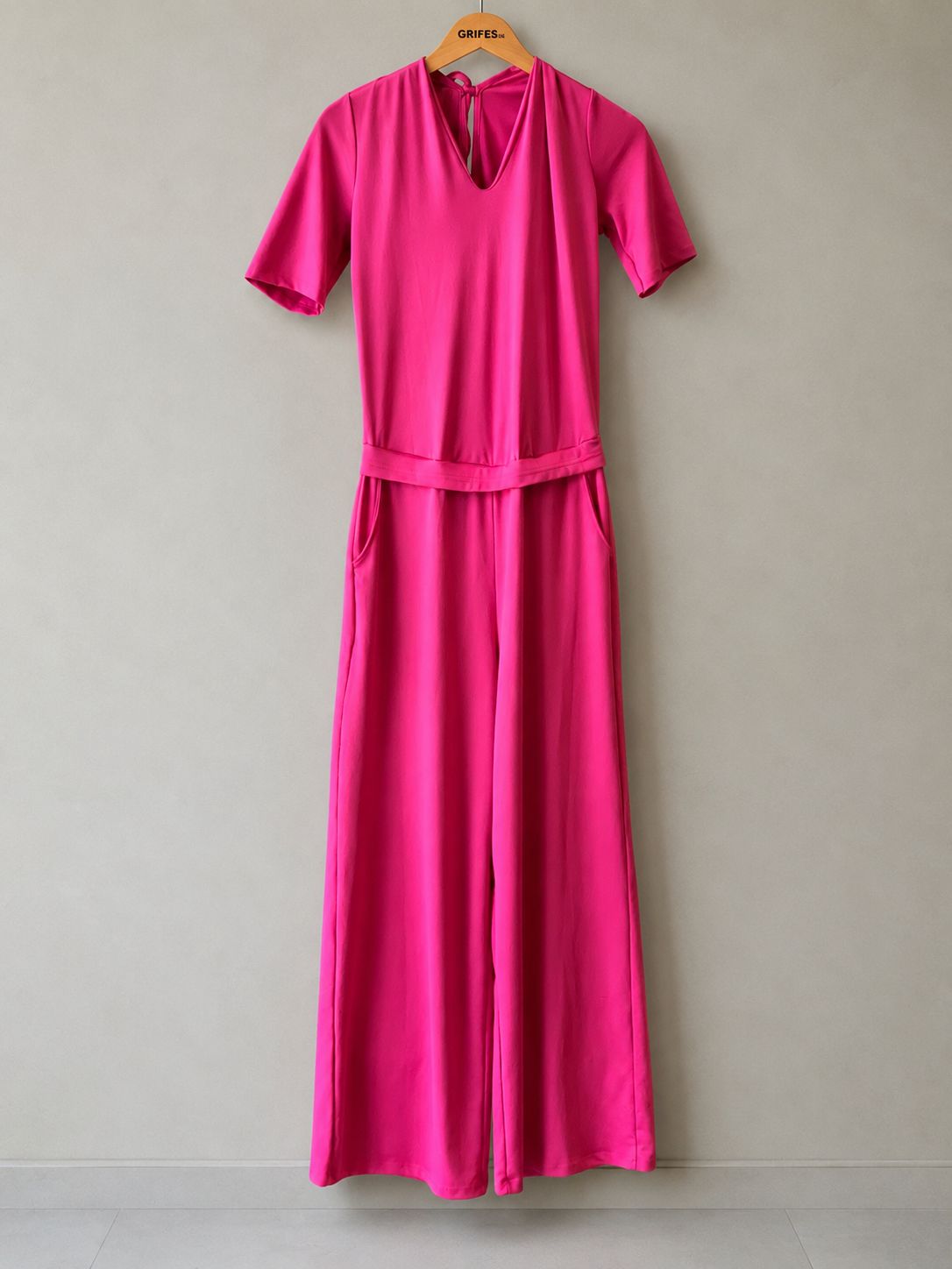 MACACAO LONGO MC EM MALHA CREPONADA ROSA PINK