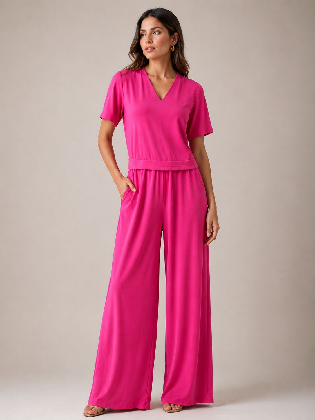 MACACAO LONGO MC EM MALHA CREPONADA ROSA PINK