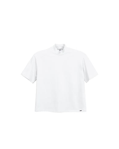 BLUSA FEM MC EM MEIA MALHA PENTEADA BRANCO