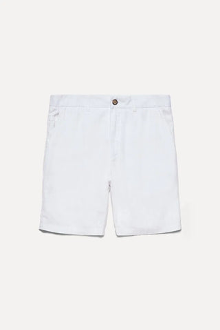 BERMUDA RSV CASUAL LINHO II BRANCO