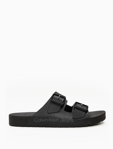 CHINELO CKJ MASC SLIDE DUAS FIVELAS PRETO