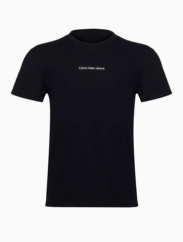 BLUSA MC CKJ FEM KIDS LOGO CENTRALIZADO PRETO