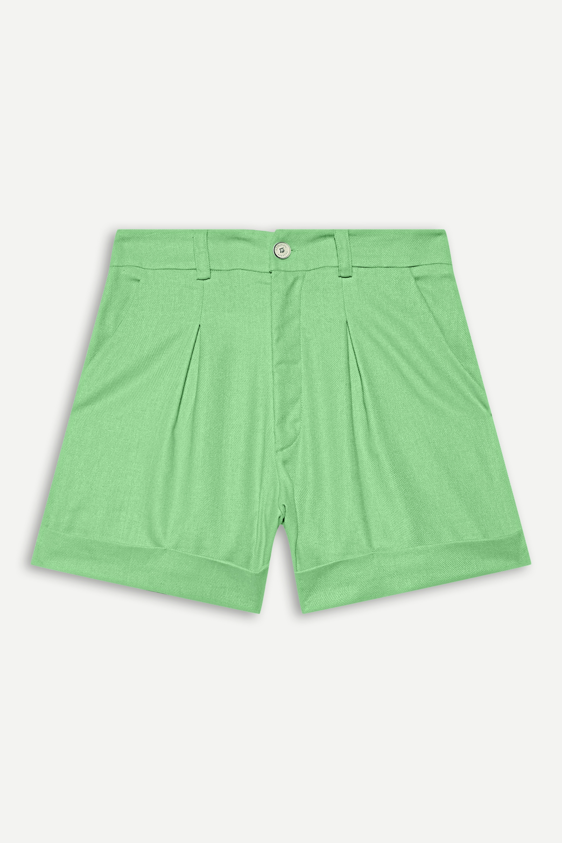 SHORTS FEM ALFAIATARIA SIMPLES LIMAO