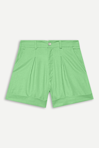 SHORTS FEM ALFAIATARIA SIMPLES LIMAO
