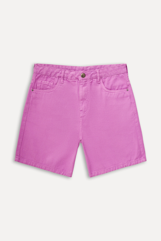 SHORTS FEM 5 POCKETS SARJA COLOR SIMPLES ROXO